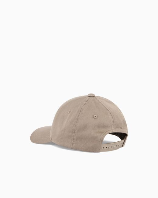 ARMANI EXCHANGE White Cotton Baseball Cap With Embroidered Logo Essential for men