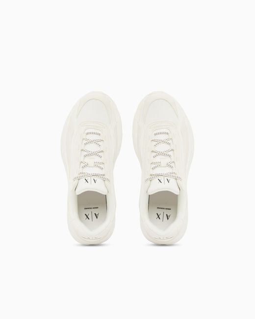 ARMANI EXCHANGE White Sneakers With Ripstop And Rubber Sole for men