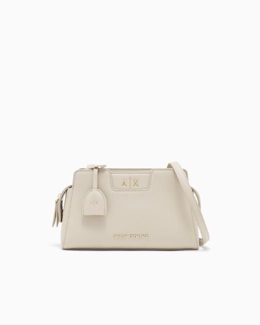 ARMANI EXCHANGE Natural Crossbody Messenger Bag With Outside Coating