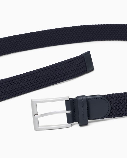 ARMANI EXCHANGE White Tongue Belt for men