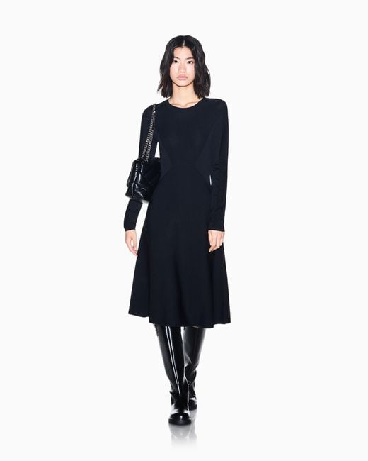 ARMANI EXCHANGE Black Regular Fit Dress Knit