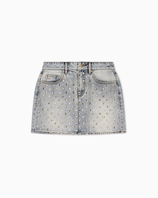 ARMANI EXCHANGE Gray Skirt Slim-Fit Denim