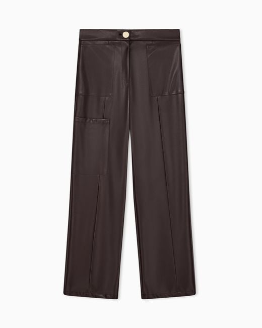ARMANI EXCHANGE Brown Oversized Fit Trousers