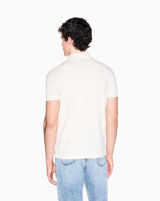 ARMANI EXCHANGE White Cotton Polo Shirt for men