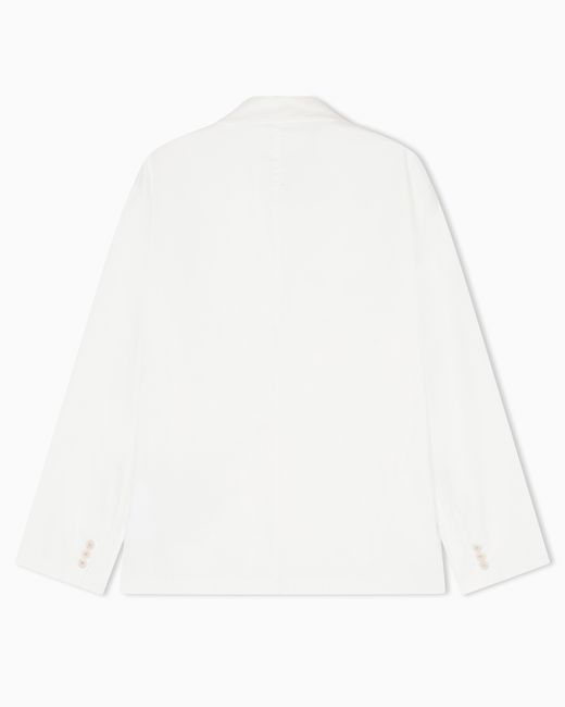 ARMANI EXCHANGE White Cotton Twill Jacket for men