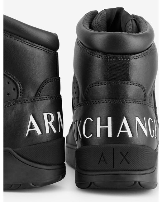 black leather high top shoes