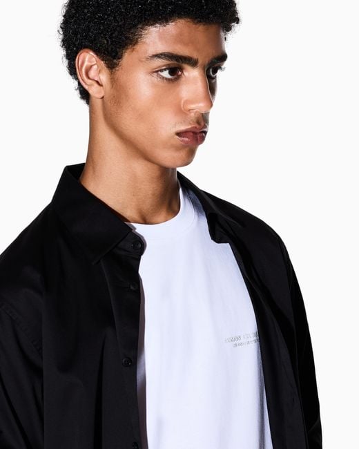 T-Shirt Coupe Régulière Avec Logo ARMANI EXCHANGE pour homme en coloris White