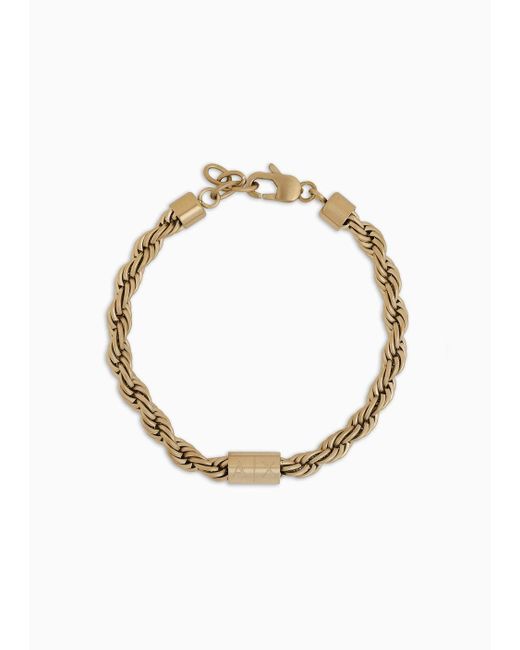 Gold-tone Stainless Steel Chain Bracelet di Armani Exchange in Metallic da Uomo
