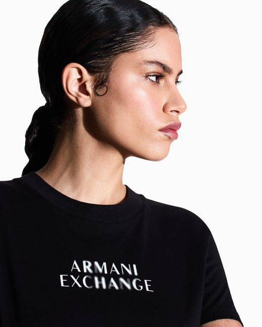 ARMANI EXCHANGE Black Regular Fit T-Shirt