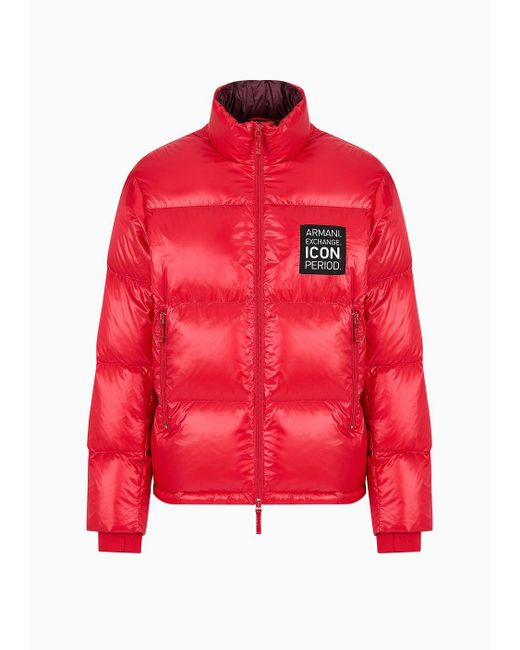 Armani Exchange Red Padded Down Jacket for men
