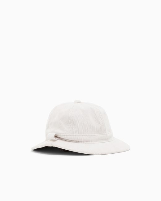 ARMANI EXCHANGE White Bucket Hat