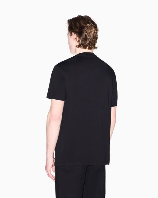 ARMANI EXCHANGE Black Regular Fit T-Shirt for men