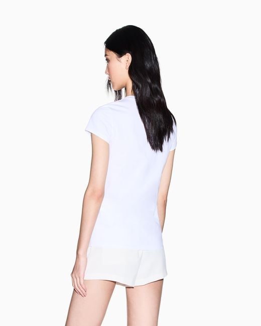 ARMANI EXCHANGE White Slim Fit T-Shirt