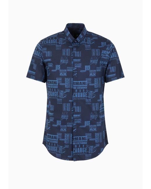 Armani Exchange Businesshemd in Blue für Herren