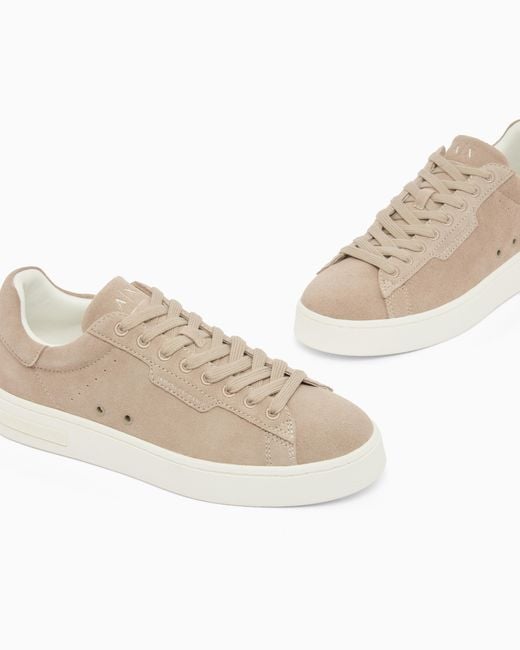 ARMANI EXCHANGE White Technical Fabric Sneakers for men