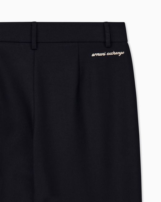 ARMANI EXCHANGE Black Regular Fit Trousers