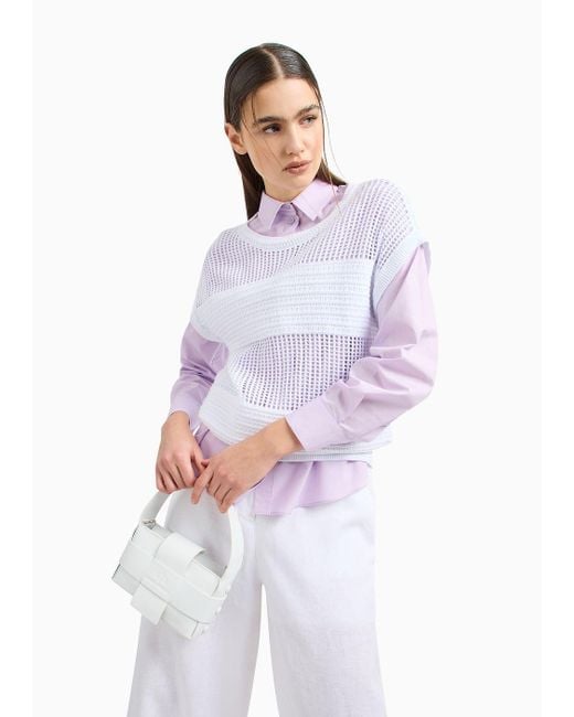 Armani Exchange Pink Slim Fit Shirt In Cotton Poplin