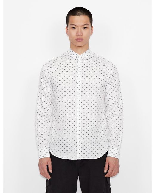 armani exchange printed shirts