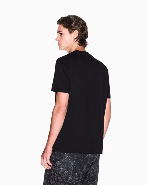 T-Shirt Coupe Régulière Avec Poche À Motifs ARMANI EXCHANGE pour homme en coloris Black