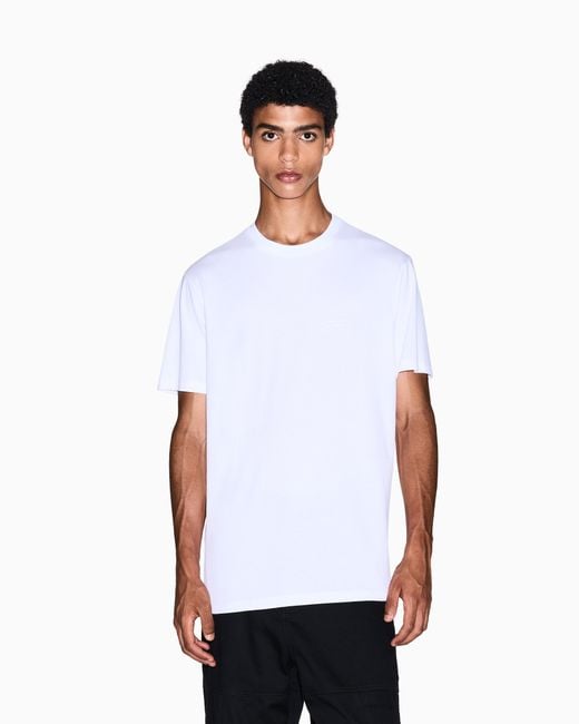 T-Shirt Coupe Régulière Avec Logo ARMANI EXCHANGE pour homme en coloris White