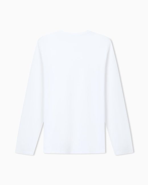 ARMANI EXCHANGE White Long-Sleeve T-Shirt for men