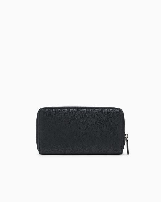 ARMANI EXCHANGE Black Horizontal Zip Wallet
