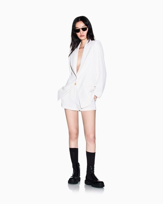 ARMANI EXCHANGE White Crepe Jacket