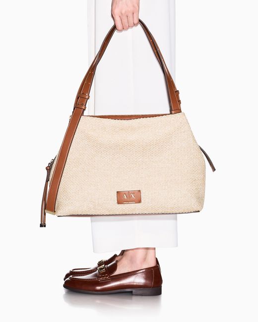 ARMANI EXCHANGE Natural Structured Mini Shoulder Bag