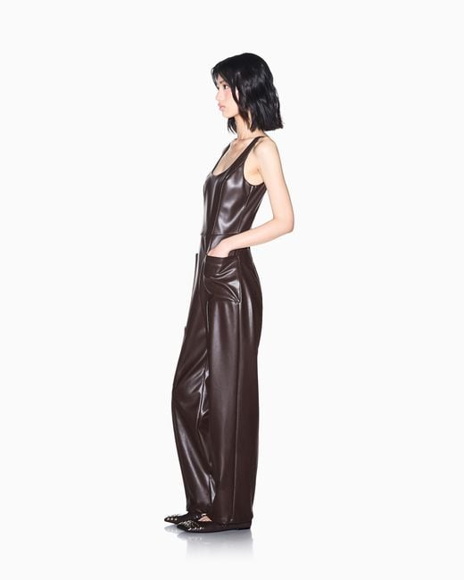 ARMANI EXCHANGE Purple Regular Fit Jumpsuit With Outer Coating And Rib Details