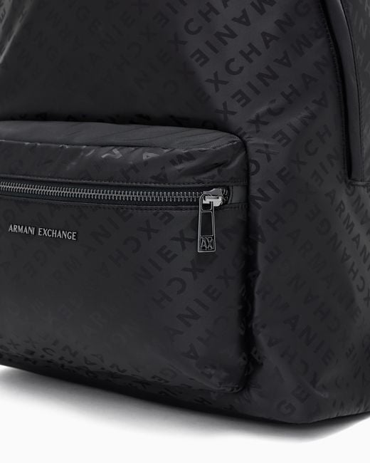 ARMANI EXCHANGE Rucksack Mit Allover-Logo in Black für Herren