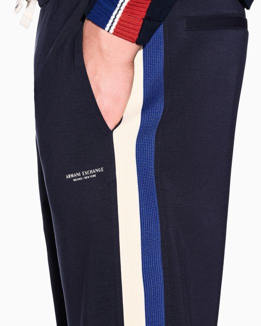 ARMANI EXCHANGE Blue Regular Fit Trousers for men