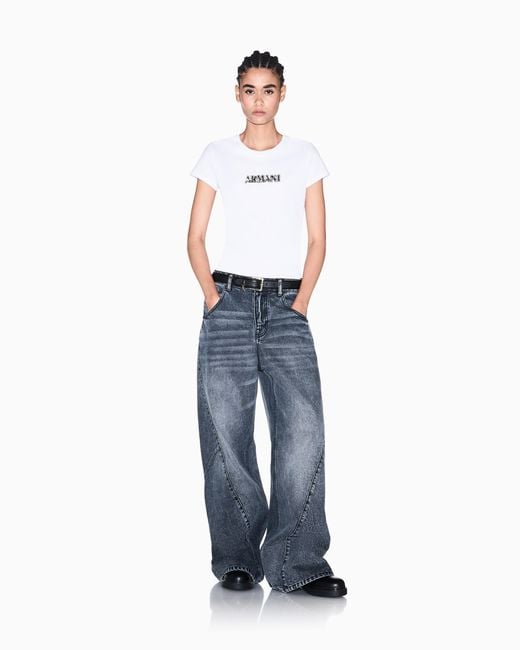 ARMANI EXCHANGE White Slim Fit T-Shirt