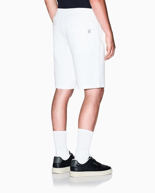 Bermudas Elásticas De Algodón Hasta La Rodilla Icon ARMANI EXCHANGE de hombre de color White