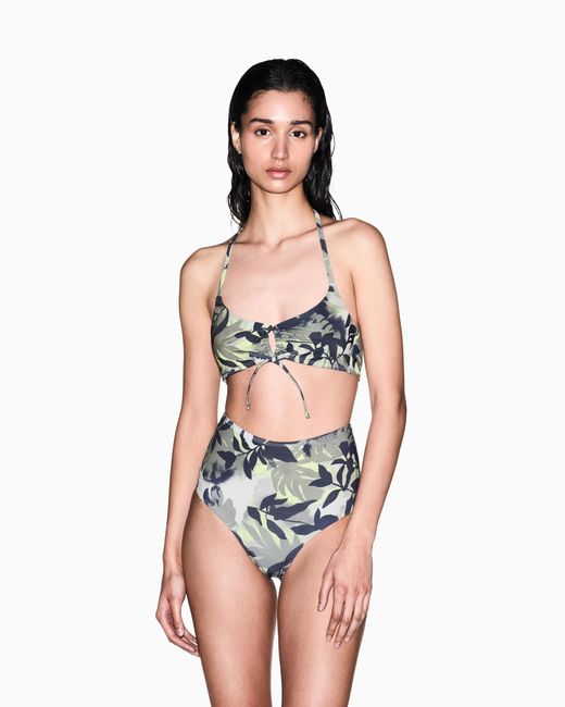 ARMANI EXCHANGE Blue Stretch Bikini Bottoms