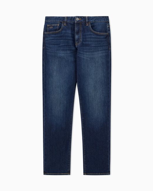 Vaqueros De Corte Recto Con Cinco Bolsillos Essential ARMANI EXCHANGE de hombre de color Blue