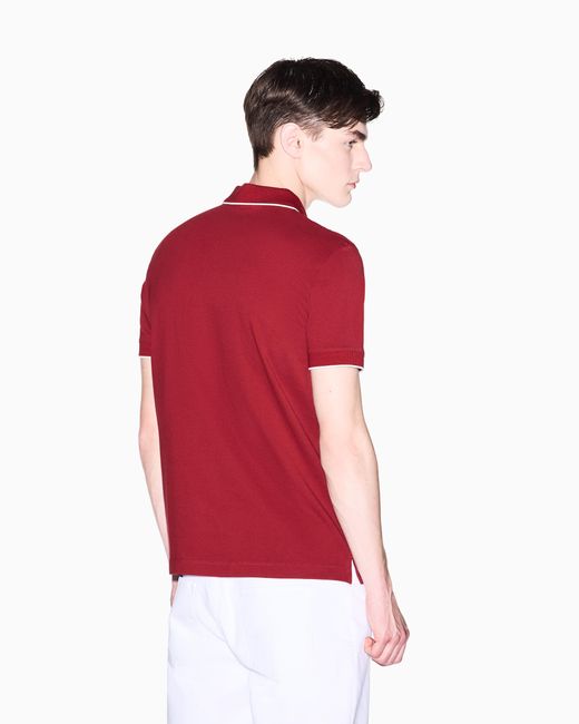 ARMANI EXCHANGE Red Slim Fit Polo Shirt for men