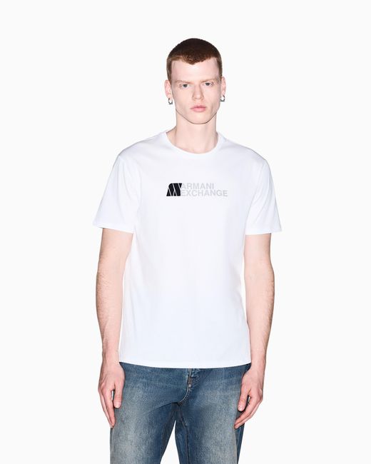 ARMANI EXCHANGE White T-Shirt Slim-Fit for men