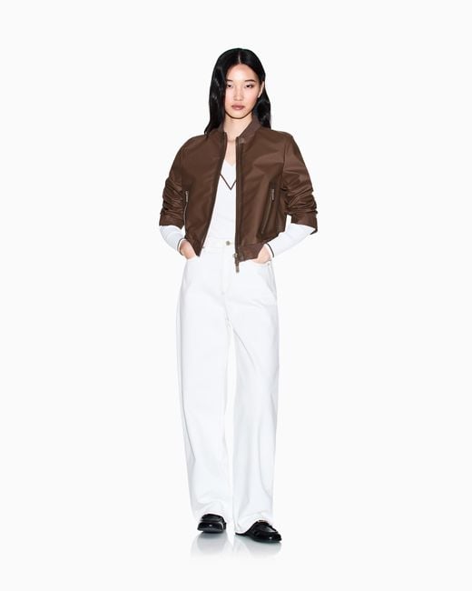 ARMANI EXCHANGE White Recycled Viscose Pullover With Woven Detail