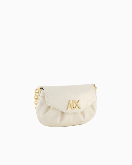 Pochette Plissettata Con Logo di ARMANI EXCHANGE in White