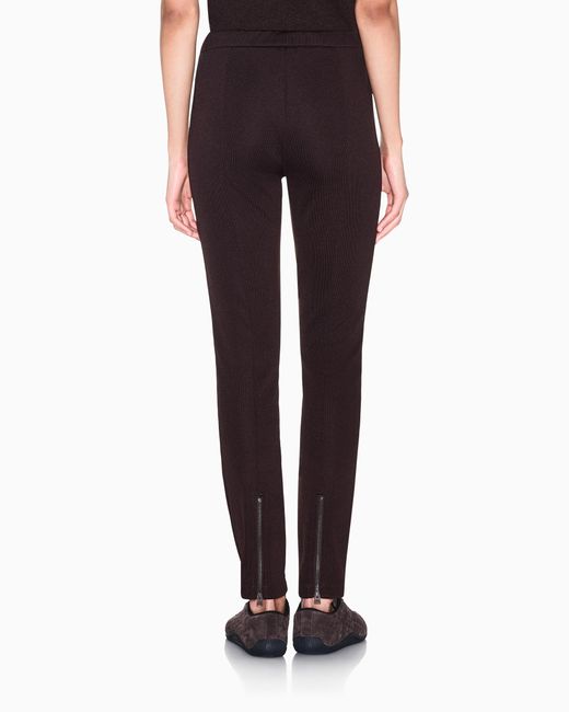 ARMANI EXCHANGE Purple Slim-Fit Leggings