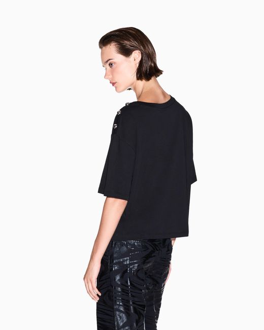 Camisetas Cropped ARMANI EXCHANGE de color Black