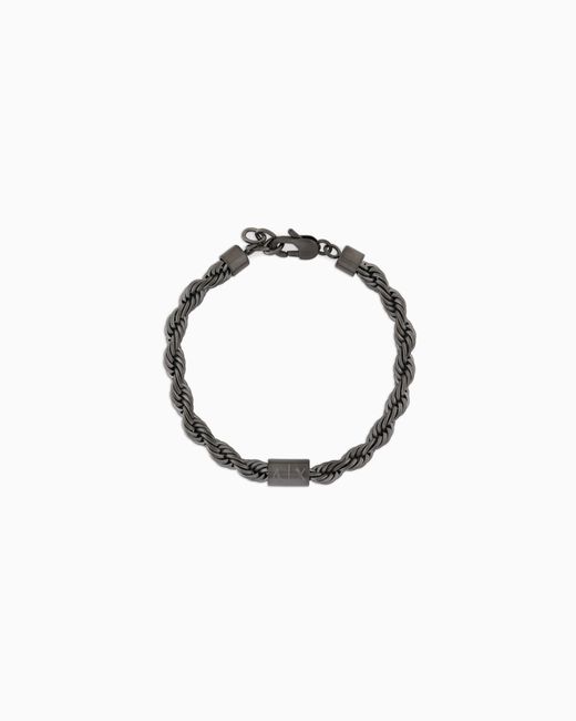 ARMANI EXCHANGE Multicolor Gunmetal Stainless Steel Chain Bracelet for men