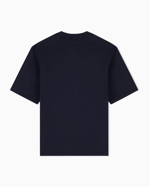 ARMANI EXCHANGE Blue Oversized T-Shirt for men