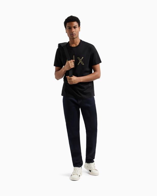 ARMANI EXCHANGE Slim Fit Jeans J13 Aus Baumwoll-Denim Mit Kontrastnähten in Blue für Herren