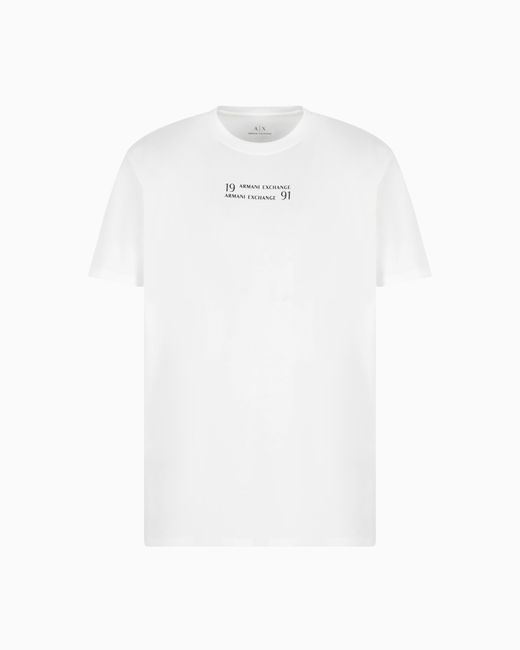 ARMANI EXCHANGE T-Shirt Im Regular Fit Mit Logo-Schriftzug in White für Herren
