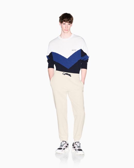 ARMANI EXCHANGE White Regular Fit Trousers for men