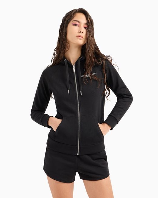 Sudadera Con Capucha Y Logo ARMANI EXCHANGE de color Black