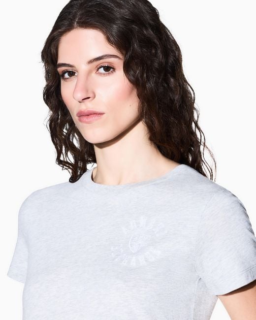 ARMANI EXCHANGE White Regular Fit T-Shirt Cotton Jersey