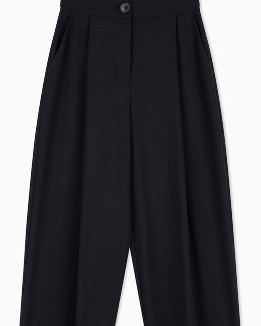 ARMANI EXCHANGE Black Asv Fabric Pleated Trousers