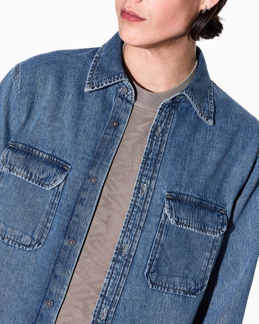 Camicia Regular Fit di ARMANI EXCHANGE in Blue da Uomo